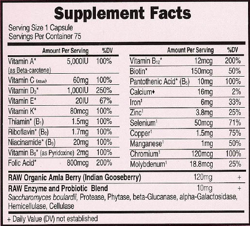 RAW One for Women, Vitamin Code, capsules (75 v-caps)