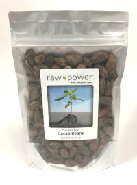 Click to enlarge Cacao Beans, with skins, Raw Power (8 oz, raw, certified organic)