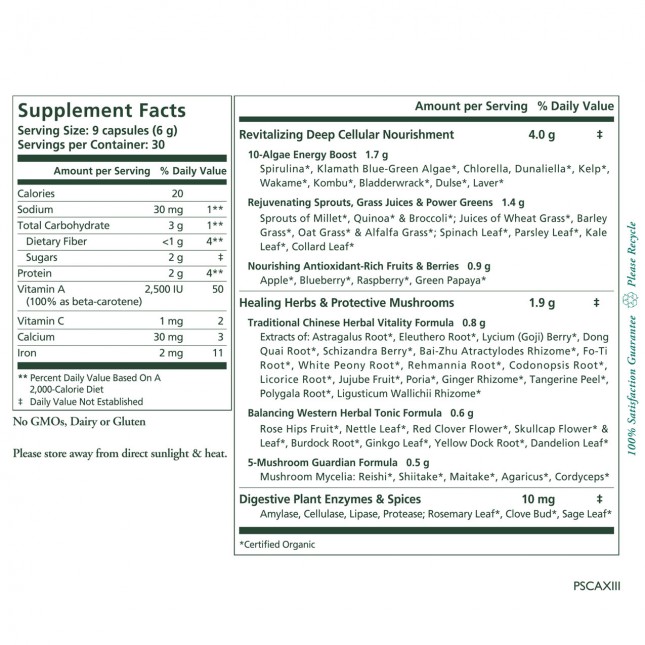 Pure Synergy Green Superfood Formula, capsules (270 capsules)