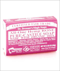 Click to enlarge Dr. Bronner's Pure Castile Bar Soap, Rose (5 oz)