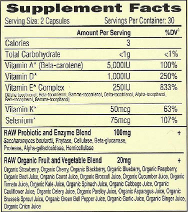 RAW Vitamin E, Vitamin Code, capsules (60 v-caps)