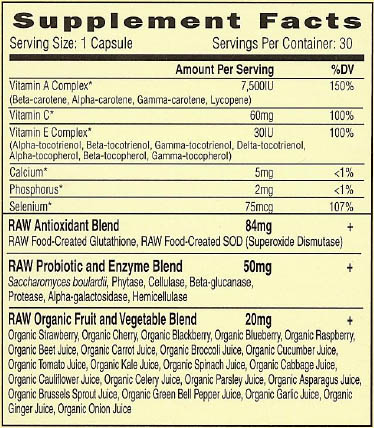 RAW Antioxidants, Vitamin Code, capsules (30 v-caps)