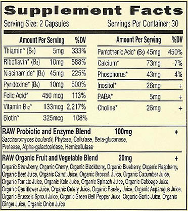 RAW B-Complex, Vitamin Code, capsules (60 v-caps)