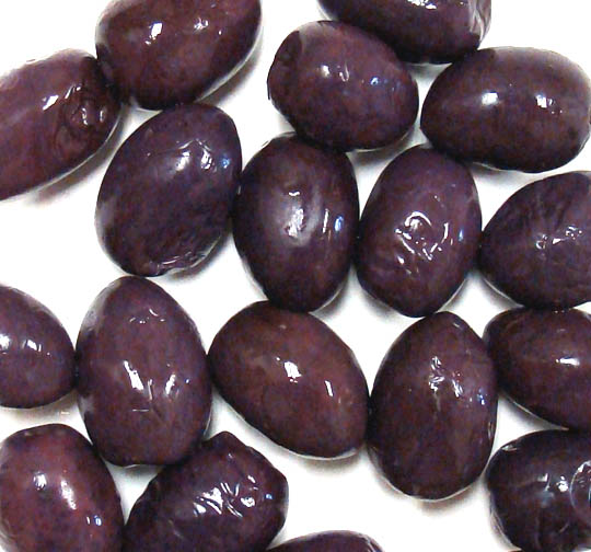 Olives, Purple Botija in Brine, with Pits, Cold-Cured, Raw Power (8 oz)