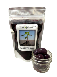 Click to enlarge Olives, Purple Botija in Brine, with Pits, Cold-Cured, Raw Power (8 oz)
