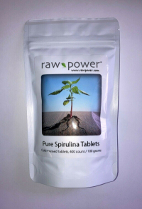 Click to enlarge Spirulina, cold-pressed tablets, Raw Power (400 count 250mg tablets, 100g total)