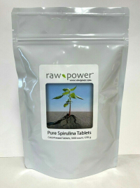 Click to enlarge Spirulina, cold-pressed tablets, Raw Power (1000 count 250mg tablets, 250g/8.8oz)