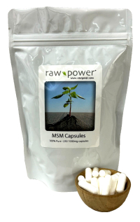 Click to enlarge MSM Capsules, 100% pure, Raw Power (250 v-caps, 1000mg each, made in the USA!)