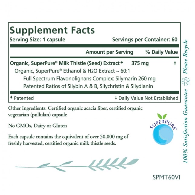 Milk Thistle, organic, Synergy (60 veg capsules)