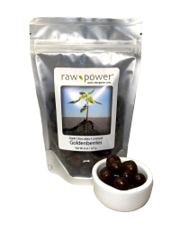 Click to enlarge Goldenberries Covered in Dark Chocolate, Raw Power (8 oz, Premium Raw)