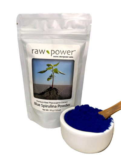 Blue Spirulina Powder, Raw Power (Phycocyanin Extract, Blue Pigment, 50 grams (1.8 oz), Premium, Raw)