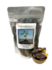 Click to enlarge Mangos Dipped in Dark Chocolate, Raw Power (8 oz, Premium Raw)